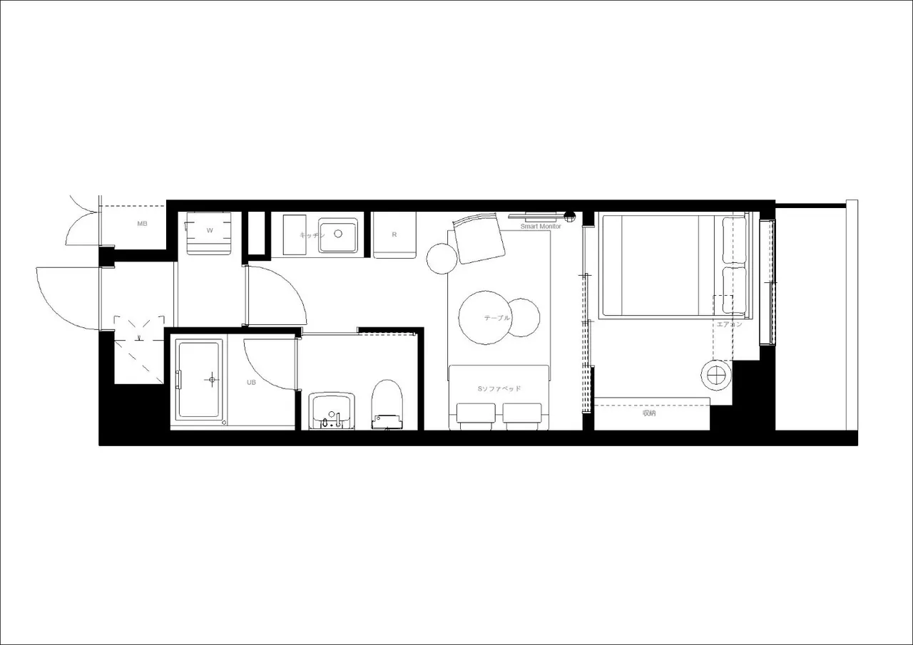 Daffitto押上I　スタンダード 1DKの間取り図