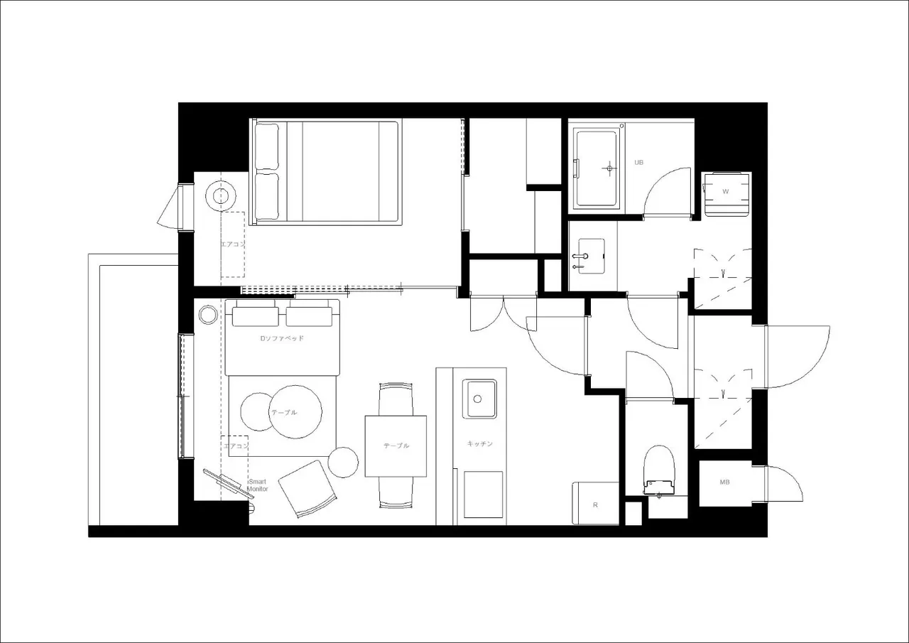 Daffitto押上I　スーペリア 1LDKの間取り図