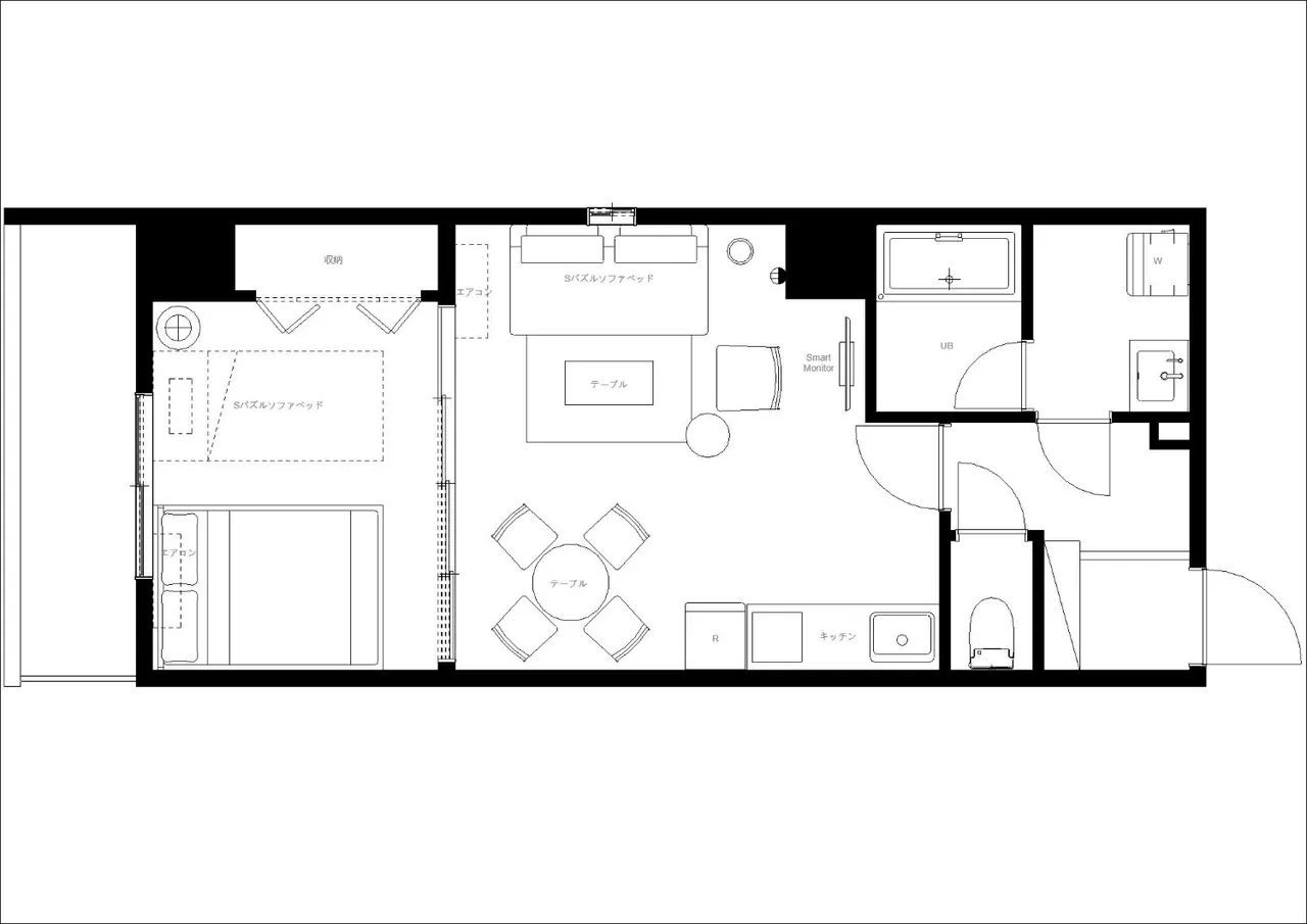 Daffitto押上II　スーペリア 1LDKの間取り図